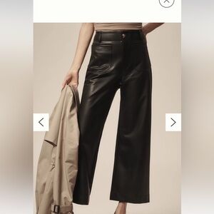 Maeve Cropped Faux Leather Pant